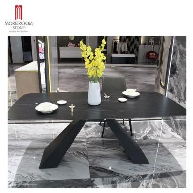 Black Sintered Stone Table Dining Room Furniture Table