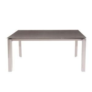 Customized Metal Extend Glass Dining Table Set