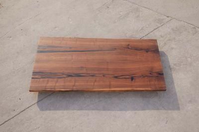 Custom Size Walnut Dining Table Top with Live Edge for Furniture