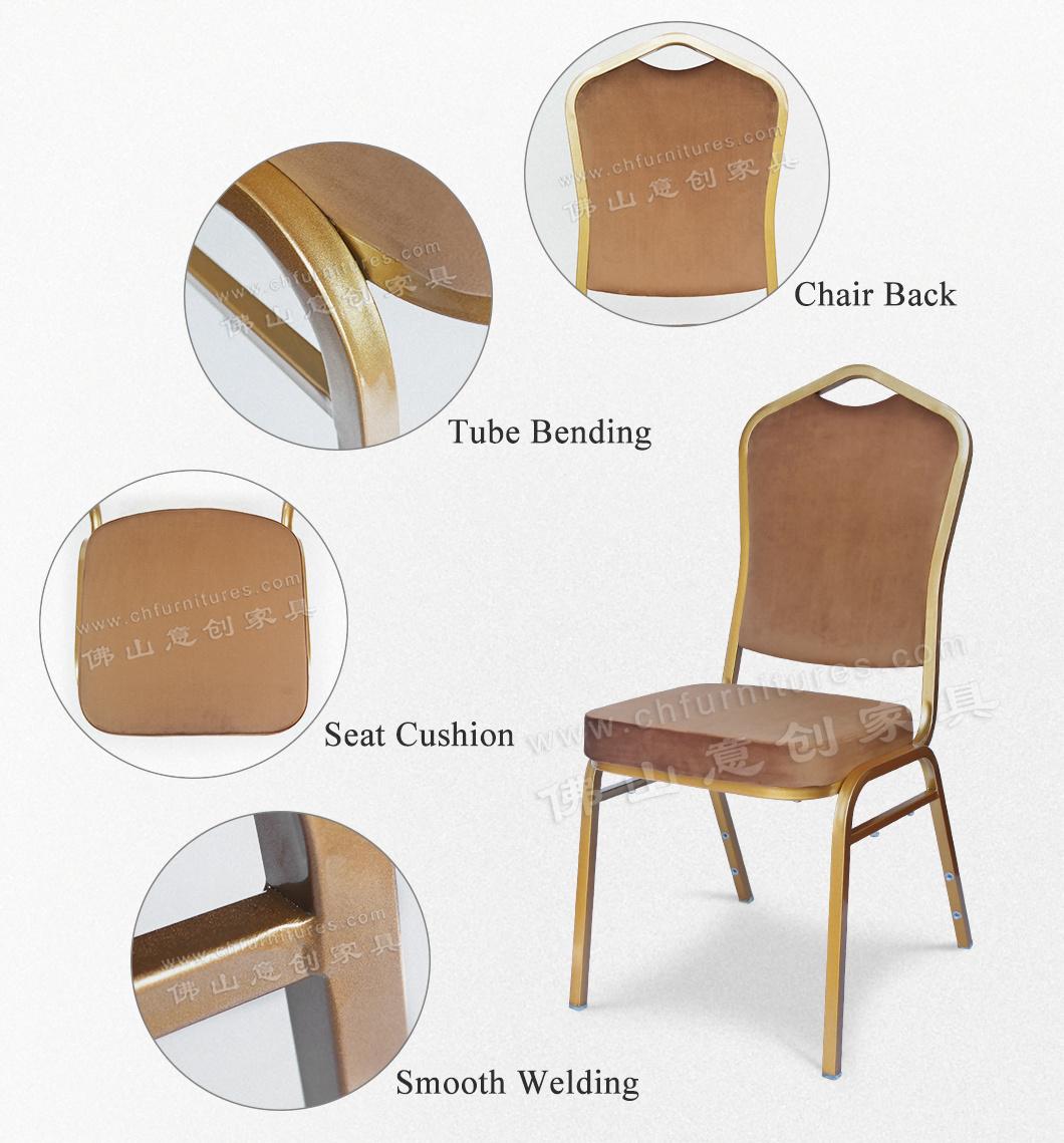 Yc-Zg11A-01 Morden Cheap Stackable Gold Metal Banquet Chair