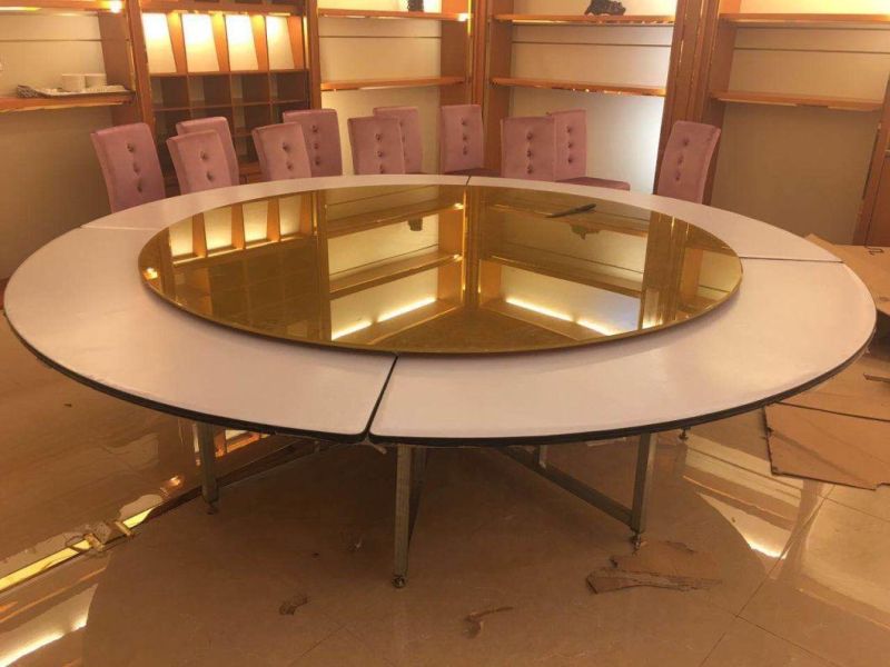 Popular Plywood Banquet Event Wedding Hotel Rental PVC Dining Table