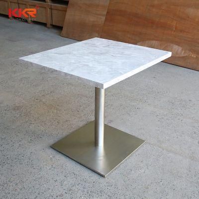 Carrera White Rectangle Round Solid Surface Restaurant Dining Square Tables