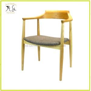 Nordic Modern Design Chair Backrest Chair Wooden with Fabric Seat Pad