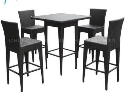 Rattan Furniture Outdoor Bar Table and Chair