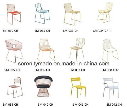 China Suppliers Modern Gold Wire Metal Dining Chairs