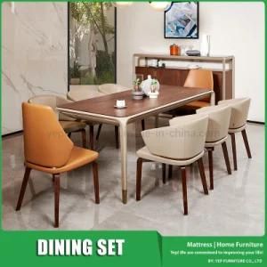 Simple Luxury Italian Style Dining Set Dining Table with 8 Chairs