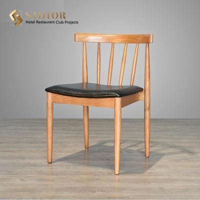 Cafe Furniture Modern Timber Chair Without Armrest