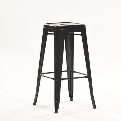 Stacking Kitchen Bar Party Furniture Colorful Metal Dining Chair Bar Stool Chair for Outdoor