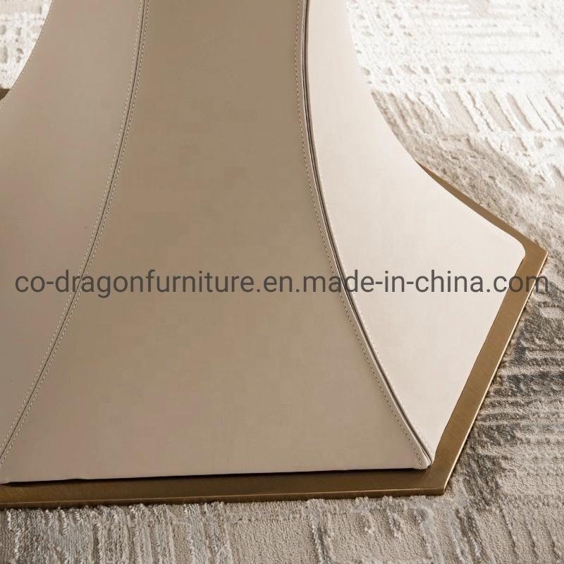 Luxury Home Furniture Stainless Steel Dining Table with Marble Top