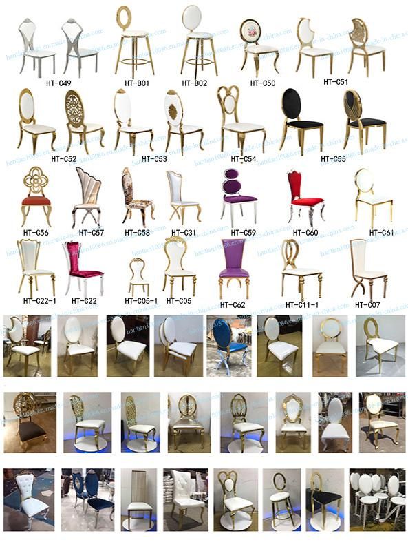 Customization Available Event Wedding Furniture Stainless Steel Banquet Dining Chair