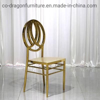 Luxury Wholesale Gold Stainless Steel Wedding Chair for Dining Furniture