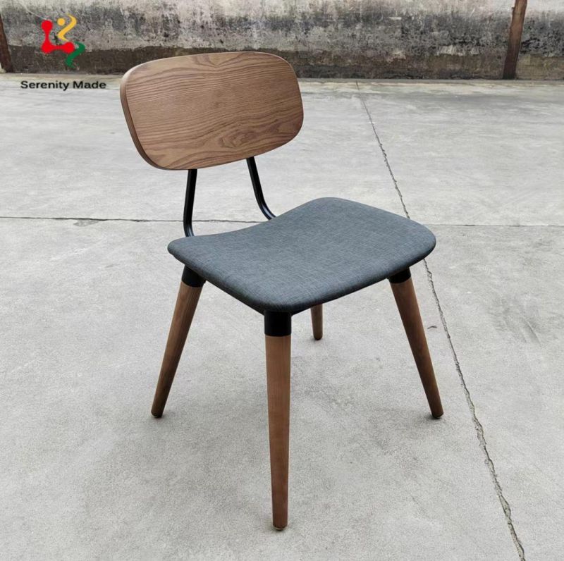 New Nordic Style Restaurant Chair Solid Wood Knock Down Dining Chair