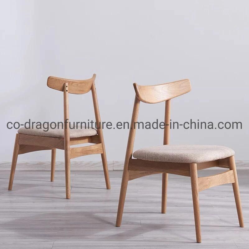Chinese Wholesale Home Furniture Solid Wood Dining Chair with Fabric