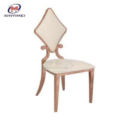 Rose Gold Frame PU Leather Event Party Dining Chair for Sale