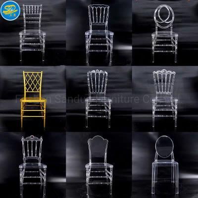 High Quality Korea PC Transparent Clear Crystal Wedding Chair for Event