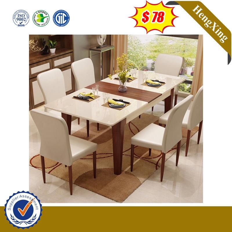 Wholesale Market Customized MDF Wooden Home Living Room Furniture Set Bar Stools Restaurant Dining Table