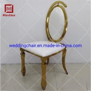 New Royal Gold Stainless Steel Material Dining Use Banquet Chair