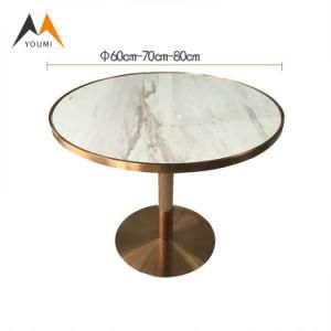 Wholesale Modern Designs Metal Golden Oval Dining Table