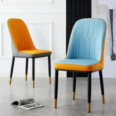 Dining Chairs with Soft Fabric Leather Seat for Dining Room