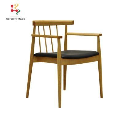 Hospitality Fitouts Cafe Furniture Wooden Dining Chairs with Padded Seat