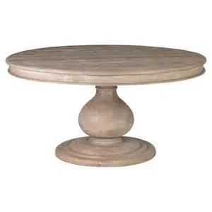 Kvj-Rr12 Washwhite Round Recycled Wood Rustic Dining Table