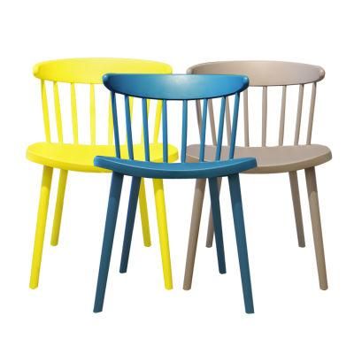 Wholesale Outdoor Home Furniture Modern Style Plastic Chair Eco-Friendly Blue PP Dining Chair