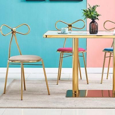 Nordic Dining Chair Gold Metal Leg Velvet Chairs for Living Room