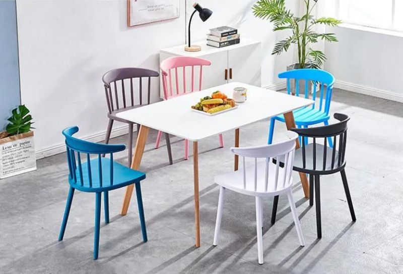 Home Furniture Restaurant Dining Metal Portable Indoor Plastic Chair