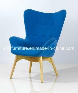 W117 Clover Chair Wooden Fabric Chair