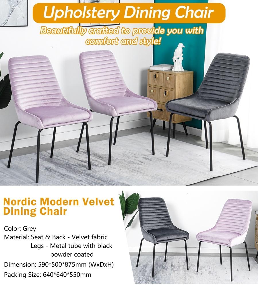 Cheap Home Furniture Luxury New Design Modern Restaurant Fabric Dining Chair