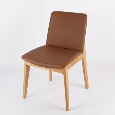 Kvj-7086 Kd Disassembled Simple PU Upholstery Wood Dining Chair
