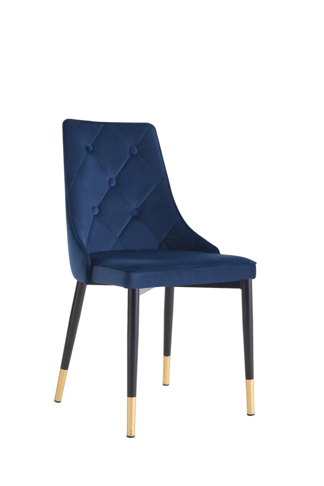 China Factory Wholesale High Quality Hot Sale Modern Luxury Home Furniture Velvet Metal Dining Chair