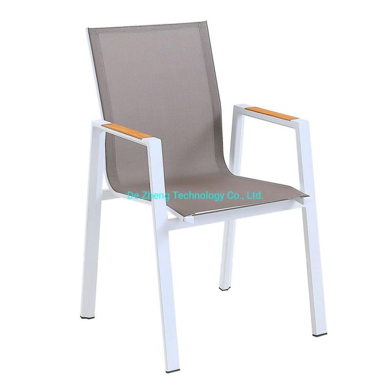 Rattan Bistro Chair French Rust-Proof Aluminum Modern Furniture Wholesale Cafe Poolside Bistro Mesh Chair