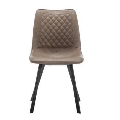 Modern Fashion Leather Metal Dining Chairs
