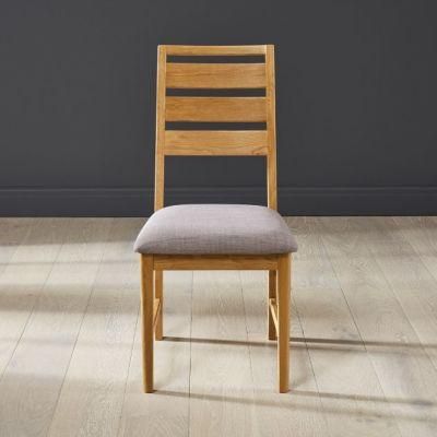 Oak Dining Chairs with Fabric Seat