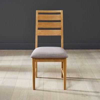 Oak Dining Chairs with Fabric Seat