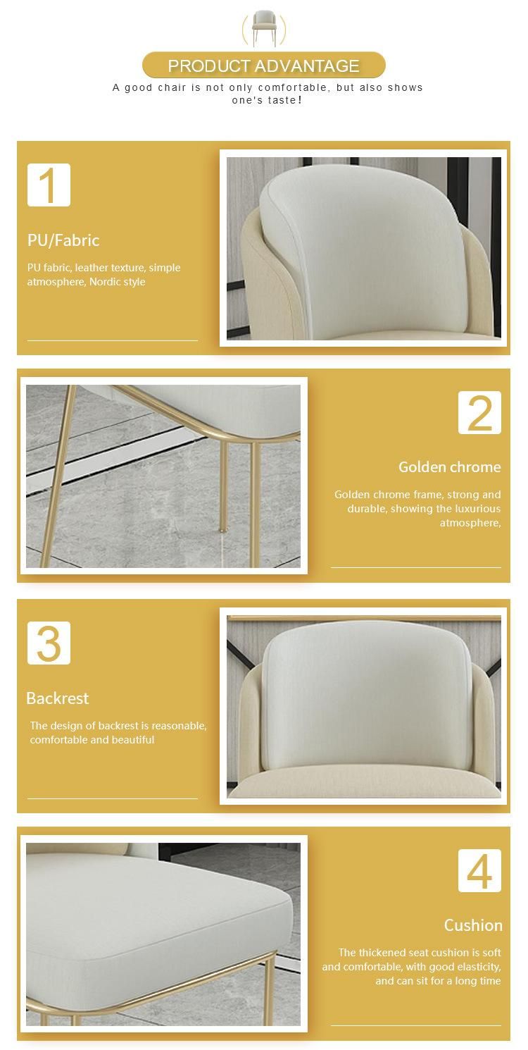 K&B Nordic Modern Simple Design Firm Iron Tube Velvet Grey Dining Room Arm Chair
