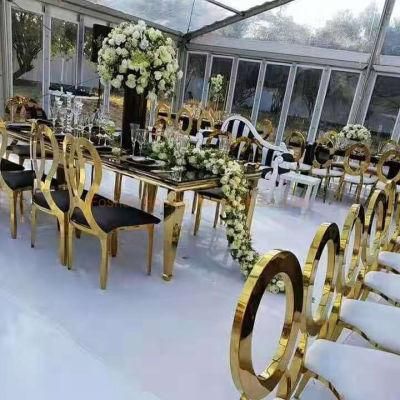 Modern Love Heart Furniture Outdoor Wedding Event Party Furniture Folding White Stainless Steel Dining Chair