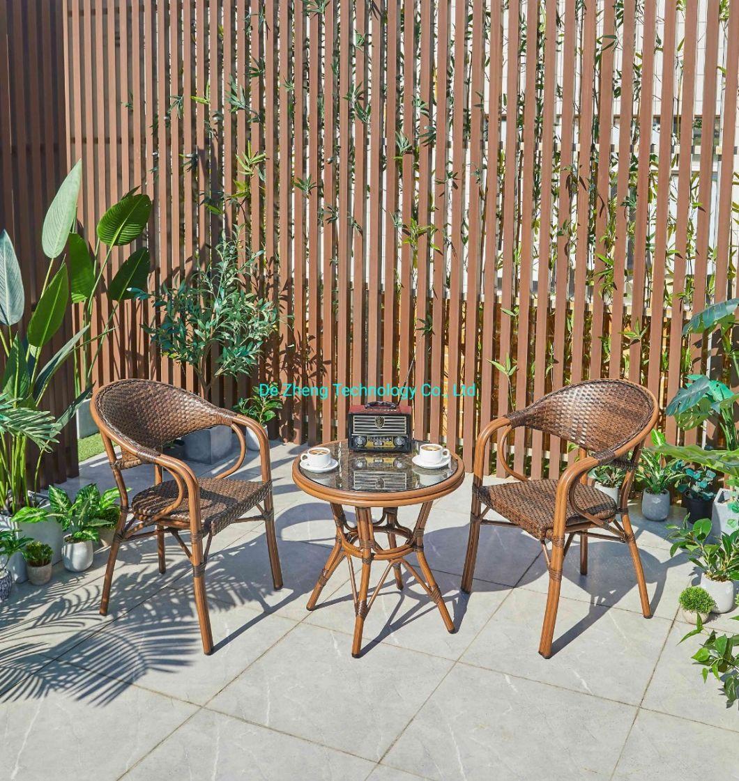 Outdoor Wicker Furniture Aluminium Garden Chair Room Wicker Sets Modern Restaurant Bar Unique Design Outdoor Restaurant Chair