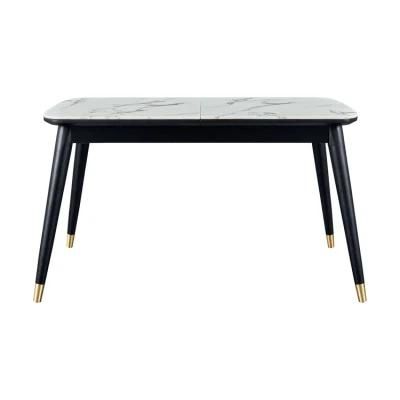 Modern Home Dinner Furniture Metal Frame Restaurant Marble Dining Table