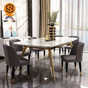 Wholesale Dining Furniture Solid Surface Dinging Table Marble Top Modern Dining Room Table