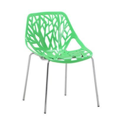Modern Chaise Plastic Green Tree Chair Cafe Dining Chair Restaurant Stacking Chair for Sale