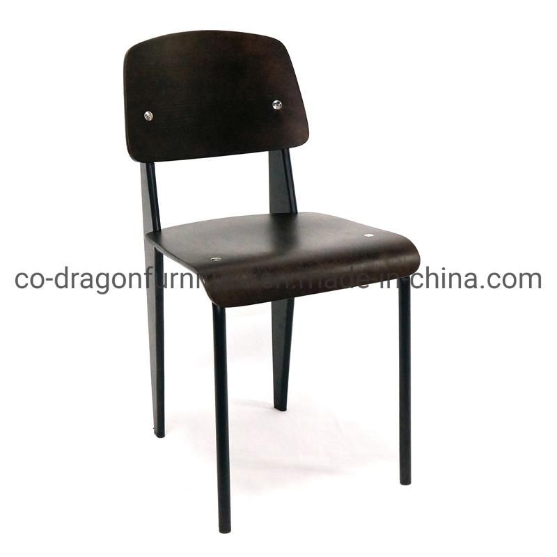 Wholesale Furniture Steel Restaurant Chair with Wood for Dining Furniture