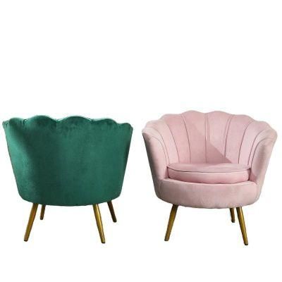 Nordic Scandinavian Home furniture Modern Chaise Velours Pretty Vanity Dining Room Chair Pink Green Velvet Luxury Dining Chair