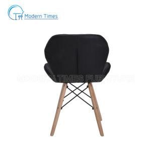Mini PU Upholstered Wooden Leg Restaurant Outdoor Dining Chair