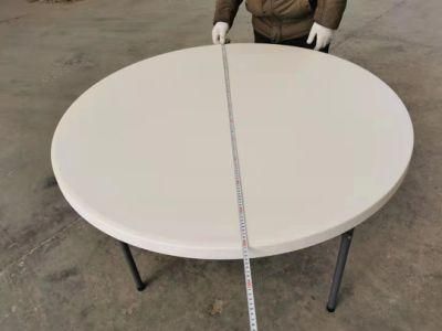 EU Standard 60 Inch Round Folding Table, Customized Light Weight Round Banquet Portable Table for Dining Table, Wedding/Hotel/Restaurant/Hall