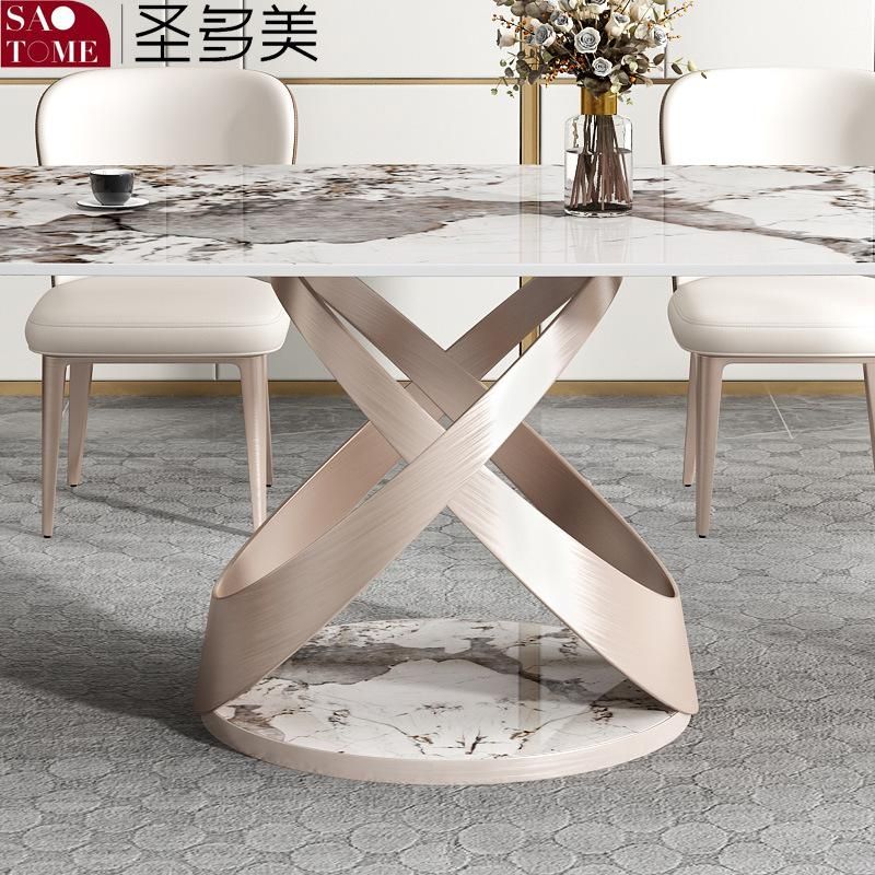 Modern Rock Furniture Round Base Ring Dining Table