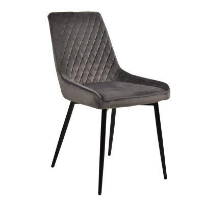 2022 New Design Soft Back and Seat Modern Velvet Fabric Upholstered Dining Arm Chair