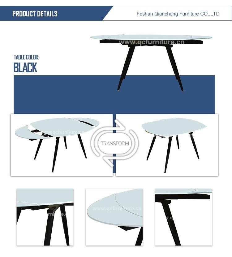 Modern Furniture Adjustable Scalable Stainless Steel Extended Dining Tables