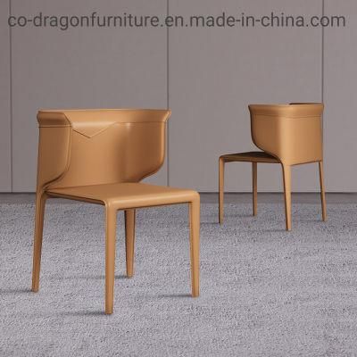 China Wholesale Luxury Steel Leather Dining Chair for Home Furniture